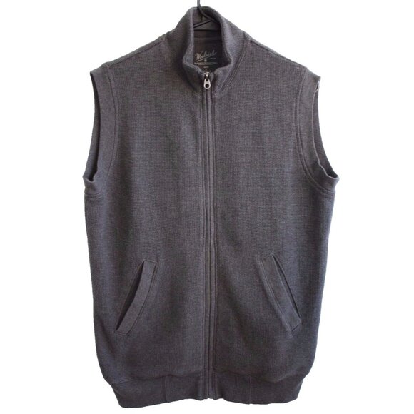 Woolrich Zip Up Mens Thermal Sleeveless Vest Gray Size Small - Picture 2 of 7